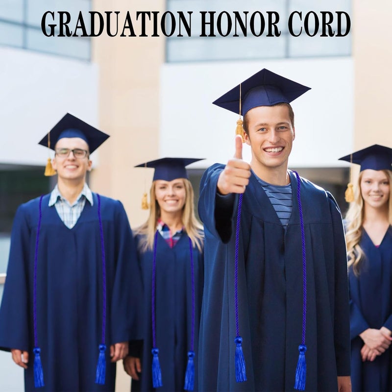 Leislam Graduation Honor Cords, Navy Blue Honor Cords, 2025 Graduation Cords with Tassel, Grad Cords, 67" Long Braided Cords for Bachelor Gown Graduation Decorations for Student Master Doctoral - Image 5